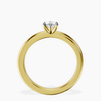 14kt Yellow Gold Juniper Crossover Solitaire Lab Diamond Ring side right image one