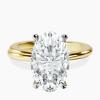 14kt Yellow Gold Juniper Crossover Solitaire Lab Diamond Ring front image