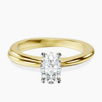 14kt Yellow Gold Juniper Crossover Solitaire Lab Diamond Ring front image