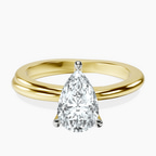 10kt Yellow Gold Juniper Crossover Solitaire Lab Diamond Ring front image