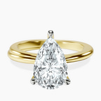 18kt Yellow Gold Juniper Crossover Solitaire Lab Diamond Ring front image