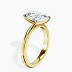18kt Yellow Gold Juniper Crossover Solitaire Lab Diamond Ring standing product image one