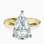 10kt Yellow Gold Juniper Crossover Solitaire Lab Diamond Ring front image