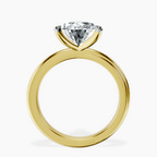 10kt Yellow Gold Juniper Crossover Solitaire Lab Diamond Ring side right image one