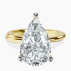 10kt Yellow Gold Juniper Crossover Solitaire Lab Diamond Ring front image