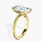 10kt Yellow Gold Juniper Crossover Solitaire Lab Diamond Ring standing product image one