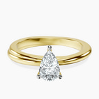 14kt Yellow Gold Juniper Crossover Solitaire Lab Diamond Ring front image