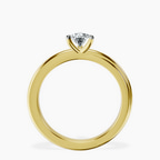 14kt Yellow Gold Juniper Crossover Solitaire Lab Diamond Ring side right image one