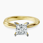 18kt Yellow Gold Juniper Crossover Solitaire Lab Diamond Ring front image
