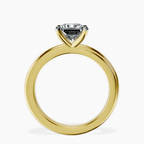 18kt Yellow Gold Juniper Crossover Solitaire Lab Diamond Ring side right image one