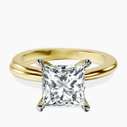 10kt Yellow Gold Juniper Crossover Solitaire Lab Diamond Ring front image