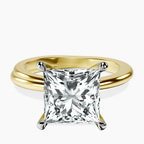 14kt Yellow Gold Juniper Crossover Solitaire Lab Diamond Ring front image