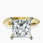 14kt Yellow Gold Juniper Crossover Solitaire Lab Diamond Ring front image