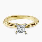 14kt Yellow Gold Juniper Crossover Solitaire Lab Diamond Ring front image