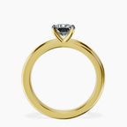 14kt Yellow Gold Juniper Crossover Solitaire Lab Diamond Ring side right image one