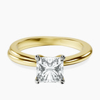 10kt Yellow Gold Juniper Crossover Solitaire Lab Diamond Ring front image