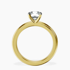 10kt Yellow Gold Juniper Crossover Solitaire Lab Diamond Ring side right image one