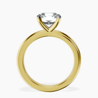 10kt Yellow Gold Juniper Crossover Solitaire Lab Diamond Ring side right image one