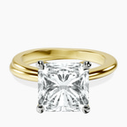 18kt Yellow Gold Juniper Crossover Solitaire Lab Diamond Ring front image
