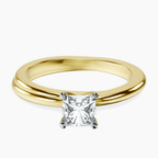14kt Yellow Gold Juniper Crossover Solitaire Lab Diamond Ring front image