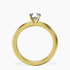 14kt Yellow Gold Juniper Crossover Solitaire Lab Diamond Ring side right image one