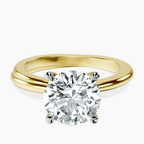 10kt Yellow Gold Juniper Crossover Solitaire Lab Diamond Ring front image