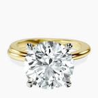 10kt Yellow Gold Juniper Crossover Solitaire Lab Diamond Ring front image