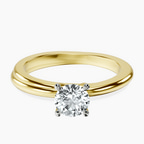 10kt Yellow Gold Juniper Crossover Solitaire Lab Diamond Ring front image