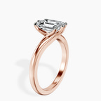 14kt Rose Gold Seraphina Twist Prongs Solitaire 2mm Lab Diamond Ring standing product image one