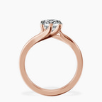 14kt Rose Gold Seraphina Twist Prongs Solitaire 2mm Lab Diamond Ring side right image one