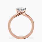 14kt Rose Gold Seraphina Twist Prongs Solitaire 2mm Lab Diamond Ring side right image one