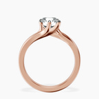 14kt Rose Gold Seraphina Twist Prongs Solitaire 2mm Lab Diamond Ring side right image one