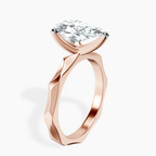 2.59 ct. pear Magnolia Solitaire Ring in 10kt rose gold standing product image one