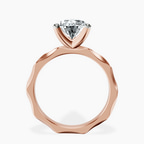 2.59 ct. pear Magnolia Solitaire Ring in 10kt rose gold side right image one