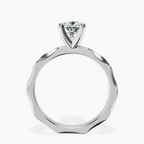1.49 ct. cushion Magnolia Solitaire Ring in 10kt white gold side right image one