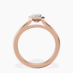 10kt Rose Gold Calliope Bezel Floating Solitaire Lab Diamond Ring side right image one