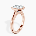10kt Rose Gold Calliope Bezel Floating Solitaire Lab Diamond Ring standing product image one