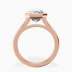 10kt Rose Gold Calliope Bezel Floating Solitaire Lab Diamond Ring side right image one