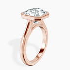 10kt Rose Gold Calliope Bezel Floating Solitaire Lab Diamond Ring standing product image one
