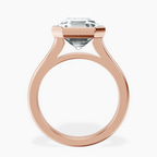 10kt Rose Gold Calliope Bezel Floating Solitaire Lab Diamond Ring side right image one