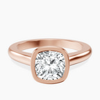 9ct Rose Gold Calliope Bezel Floating Solitaire Lab Diamond Ring front image