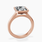 18kt Rose Gold Calliope Bezel Floating Solitaire Lab Diamond Ring side right image one