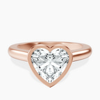 9ct Rose Gold Calliope Bezel Floating Solitaire Lab Diamond Ring front image