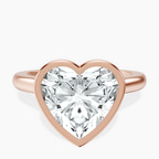 18kt Rose Gold Calliope Bezel Floating Solitaire Lab Diamond Ring front image