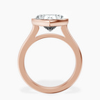18kt Rose Gold Calliope Bezel Floating Solitaire Lab Diamond Ring side right image one