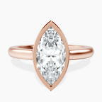 9ct Rose Gold Calliope Bezel Floating Solitaire Lab Diamond Ring front image