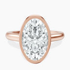 18kt Rose Gold Calliope Bezel Floating Solitaire Lab Diamond Ring front image