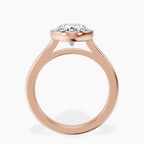 18kt Rose Gold Calliope Bezel Floating Solitaire Lab Diamond Ring side right image one