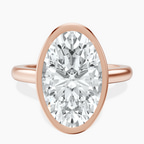 18kt Rose Gold Calliope Bezel Floating Solitaire Lab Diamond Ring front image