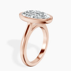 18kt Rose Gold Calliope Bezel Floating Solitaire Lab Diamond Ring standing product image one